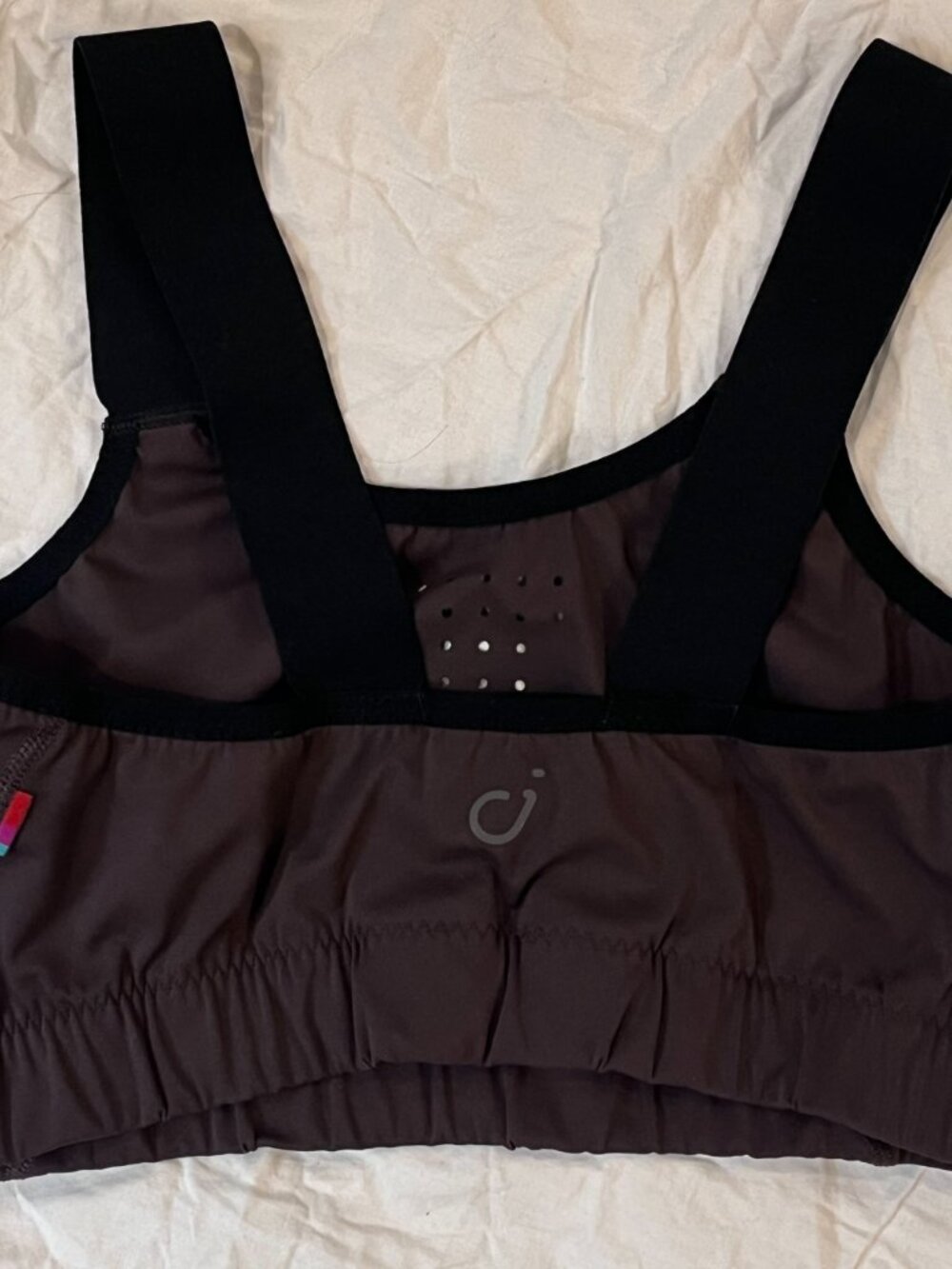 VELOCIO LUXE Women's Cycling Unpadded Sports Bra Size Large, Coffee Color